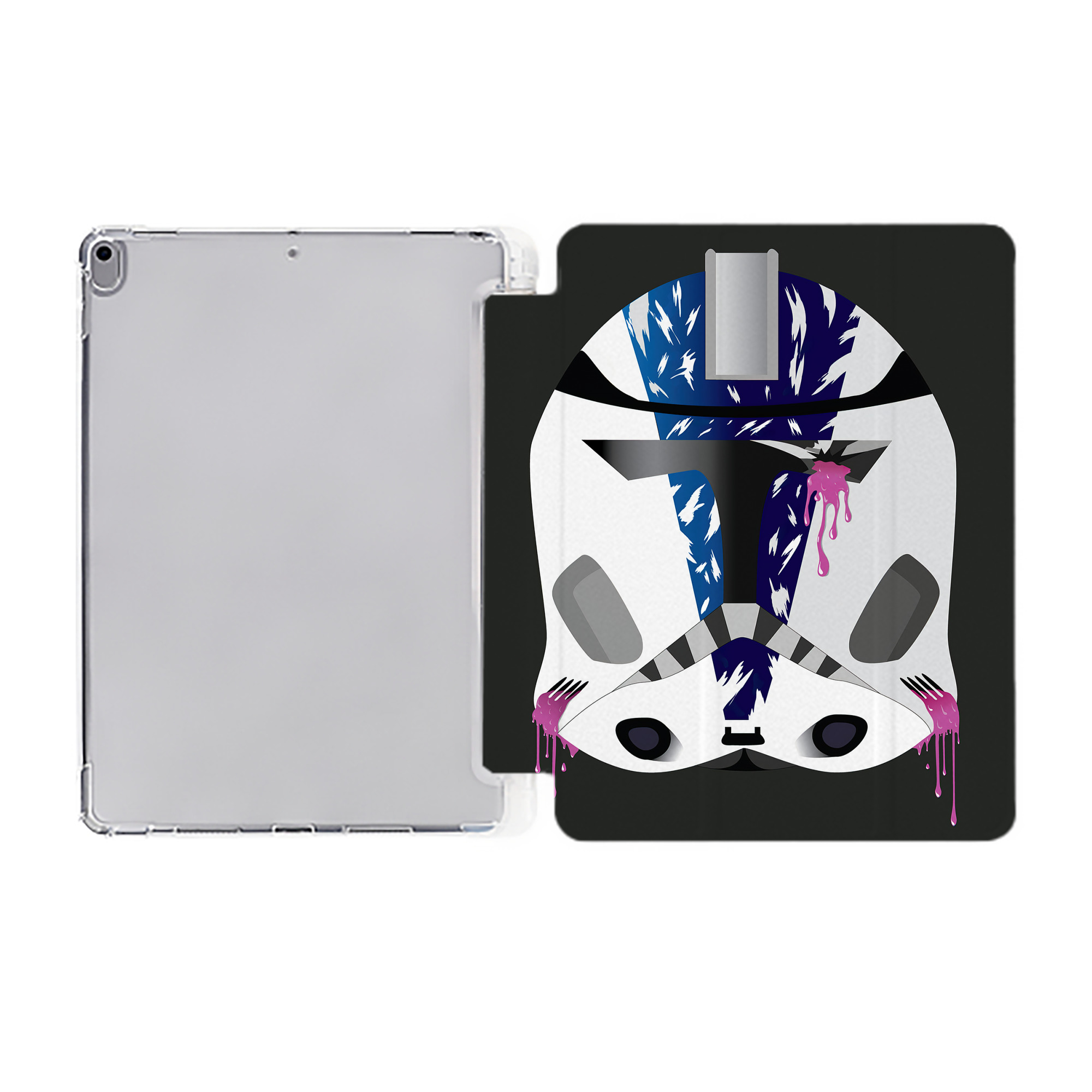 （画像用） スター・ウォーズ Star Wars IPad ケース ペン収納付き 三つ折りスタンド PUレザー×シリコン 対応機種9.5/10.5/10.9インチ